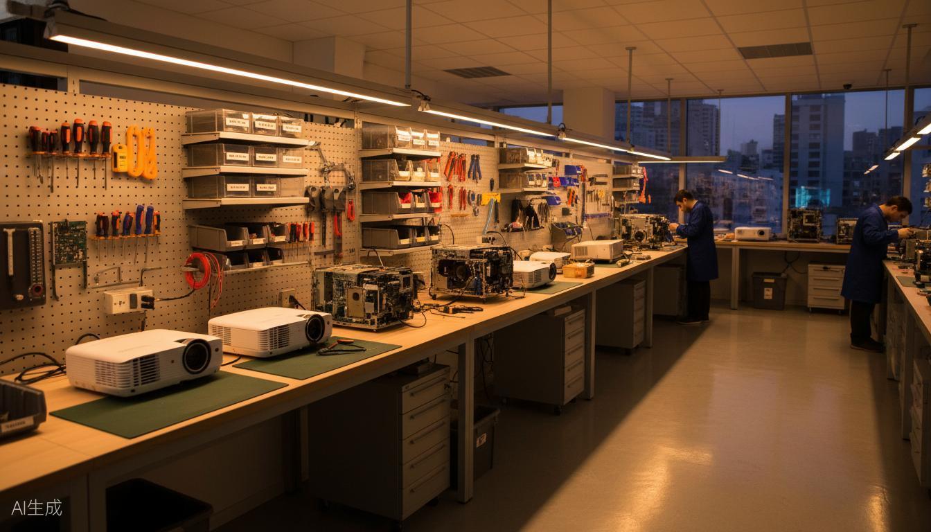 Wells Electronics projector service centre workshop