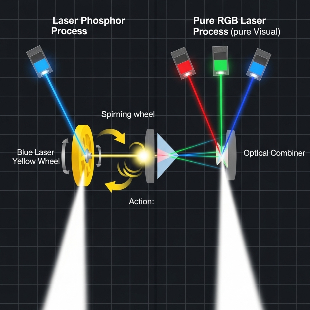 Diagram comparing light sources